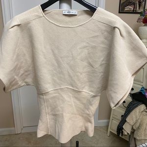 Zara corset short sleeve sweater size S
